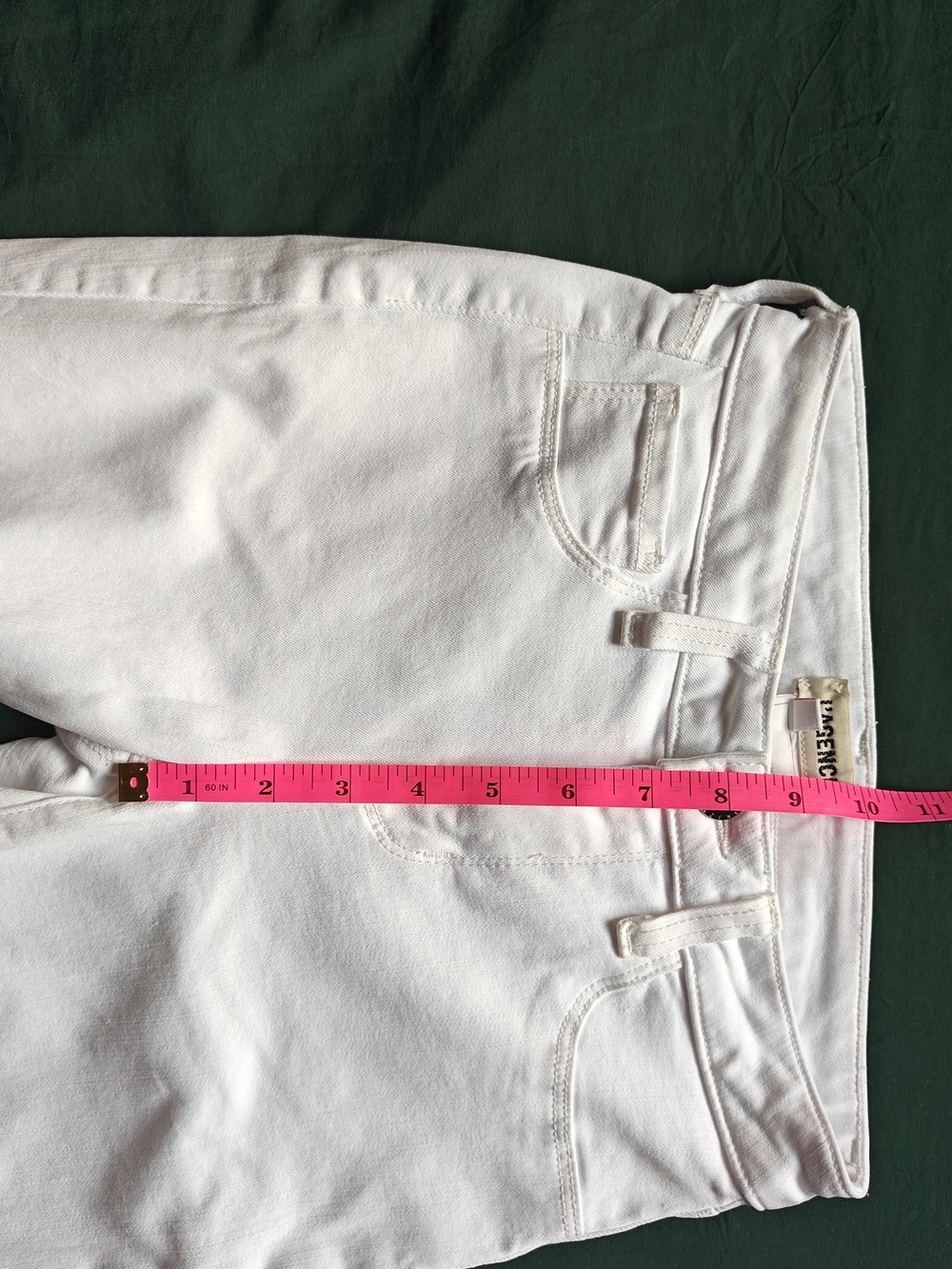 L'AGENCE Women White Denim Skinny Jeans Slim Fit Mid Rise Size 24 - Picture 6 of 9